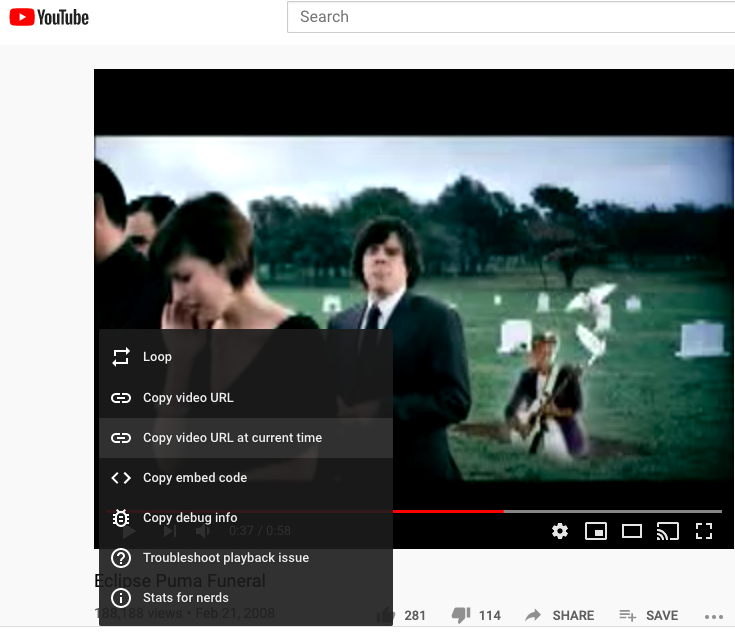 I was today years old when I learned you can right click a paused Youtube video and get a menu that includes the option to "Copy video URL at current time"

Dandy trick.