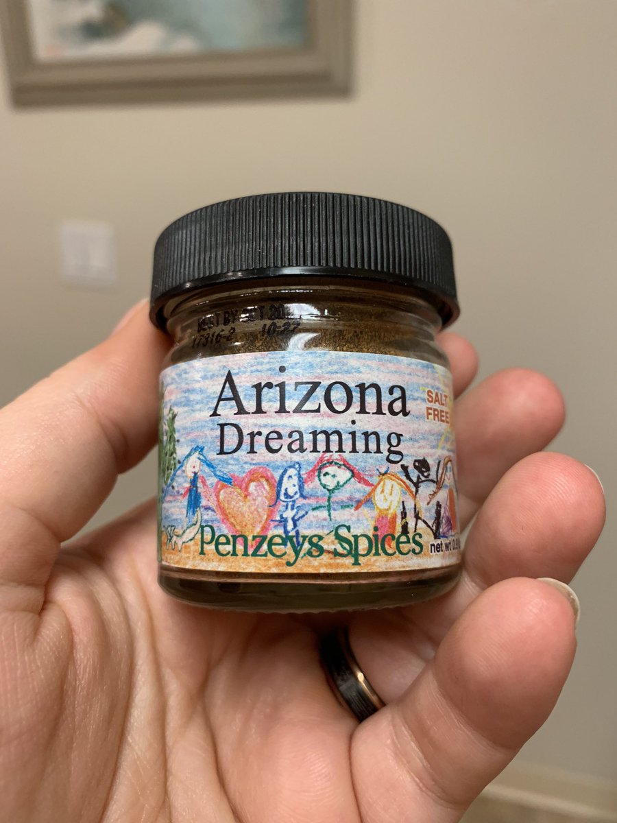 Popcorn with <a href="/PenzeysSpices/">Penzeys Spices</a> Arizona Dreaming sprinkled on top is my new snack obsession.