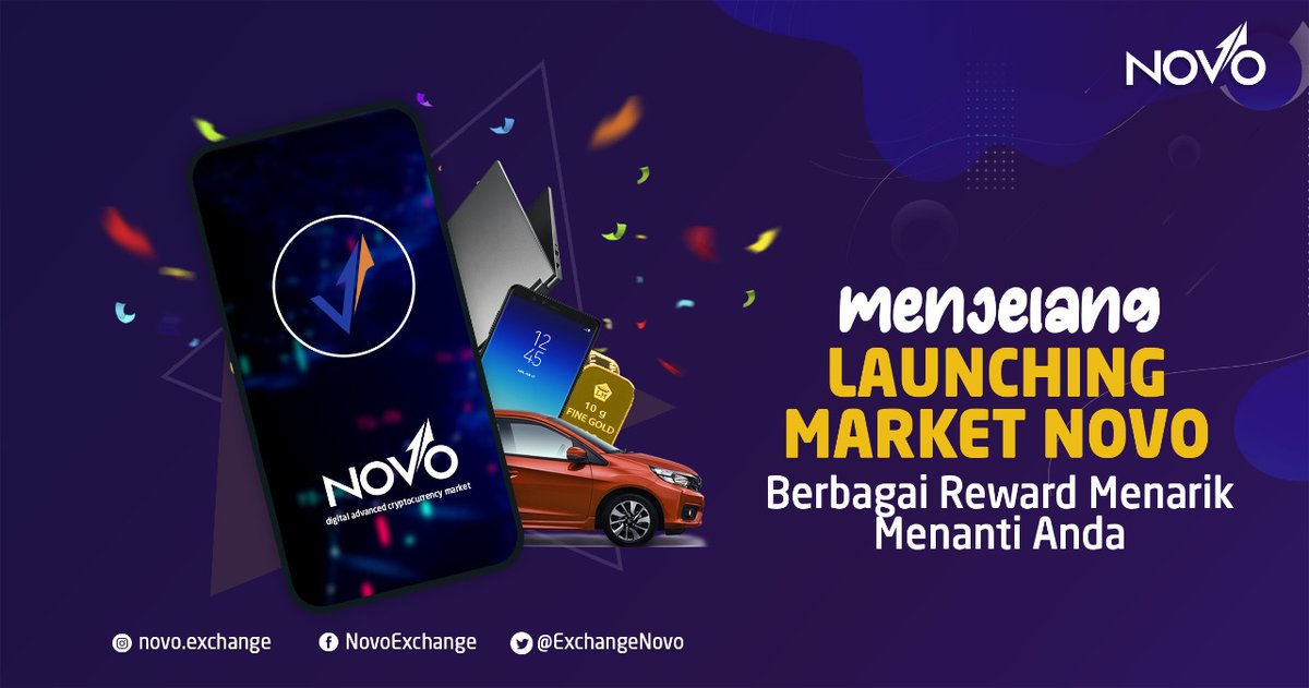 ExchangeNovo's tweet photo. Menjelang launching, Market Novo (https://t.co/SPTs9Tw5vb) menyiapkan berbagai program promo menarik yang dinantikan semua trader. Berbagai hadiah menarik pun tengah disiapkan.
#Market_Novo
#Novotex
#Ramah_Pengguna
#Persiapan_Launching https://t.co/QFMQ669sNA