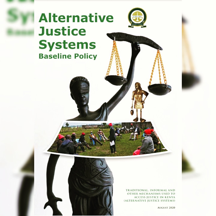 This 👇 policy is to mainstream customary or traditional forms of justice in Kenya in fostering effective access to justice for all Kenyans by ensuring social inclusion, affordability, participatory and more expeditious than court processes.
