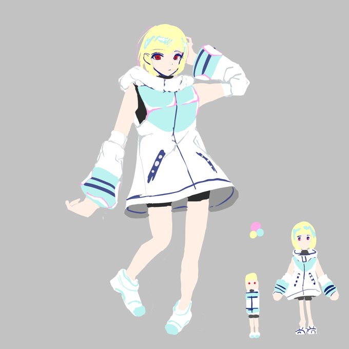 今までラフから線画って感じで描いてたけど色だけ乗せて線画は後からってやり方を試してる
ペタペタ塗れて楽しい 