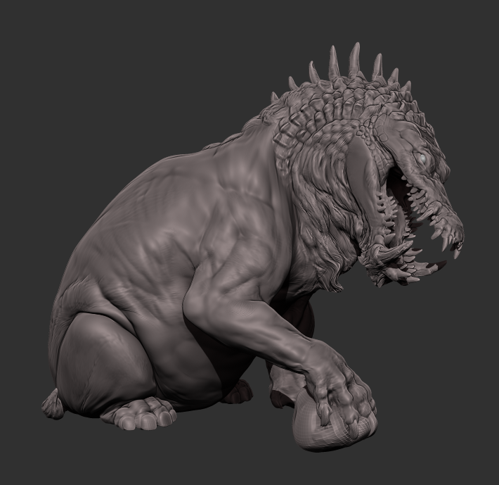 vertexsnapper's tweet photo. I'm trying to be more active on twitter these days. Here's the next 'chimera' I'm working on. #Ammit or #ammut is from Egyptian mythology and likes to judge souls with her buddy Anubis. She's very WIP but I'm liking her pose finally. https://t.co/dYnyypP8tp