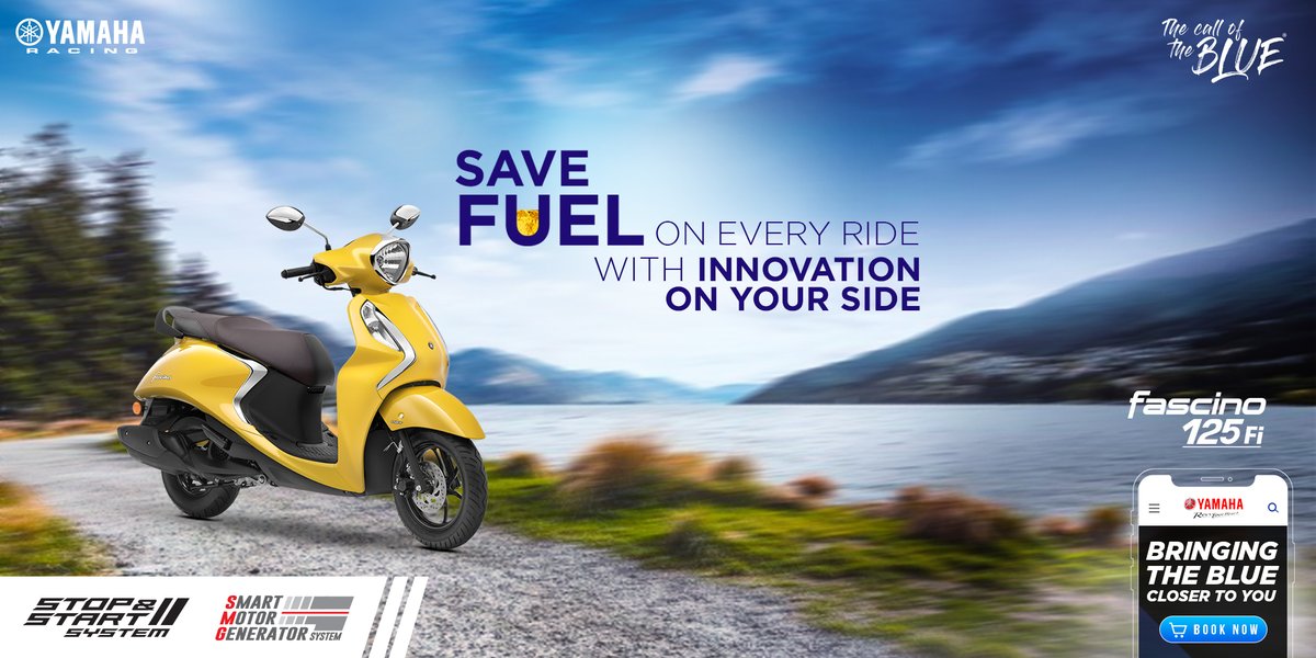 India_Yamaha's tweet photo. Big on mileage with innovation on your side; experience effortless commuting with the Fascino 125 FI!
.
.
Book online here : https://t.co/YWLQ5YBnlT
.
.
#Fascino125FI #YamahaFascino #Europeanstyling #Fascino #YamahaMotorIndia #YamahaIndia #YamahaRacing https://t.co/4vAexn4gey