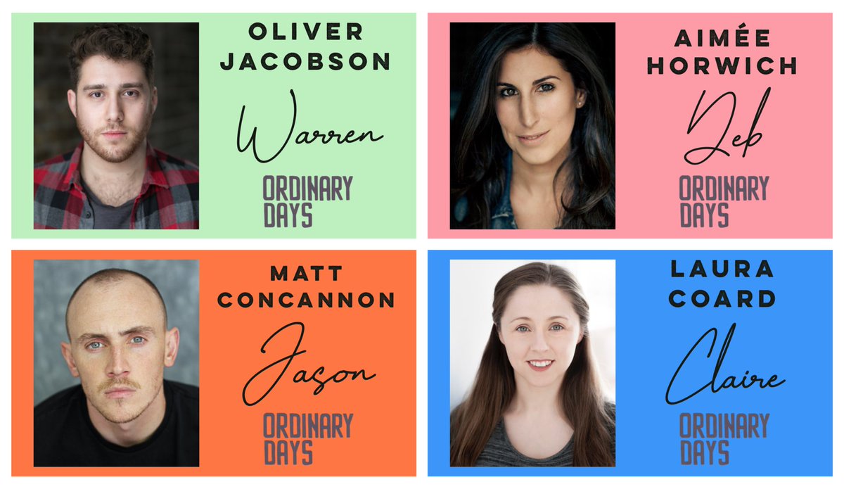 We really nailed this casting the first time around - incredible that we managed to get them all back for our ‘6 years later’ revival! Check out our website ordinarydays2020.co.uk to learn more 🍎