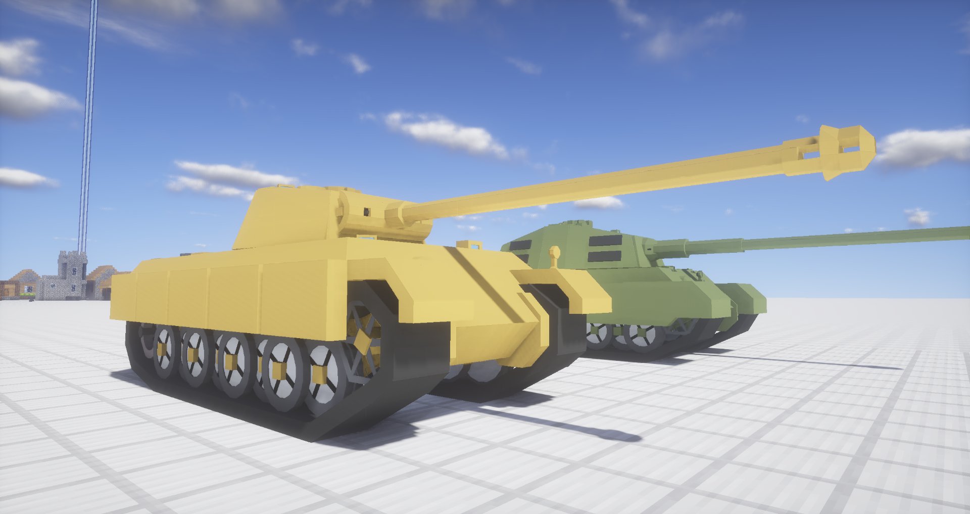 不明なcore Jbパッケージアップデート中 Minecraft Jointblock ジョイントブロック パンター中 戦車 今回は パンターこと 号中戦車です 車体をティーガー から流用したのでほんの少しだけ楽でした 設計図を配布してます T Co