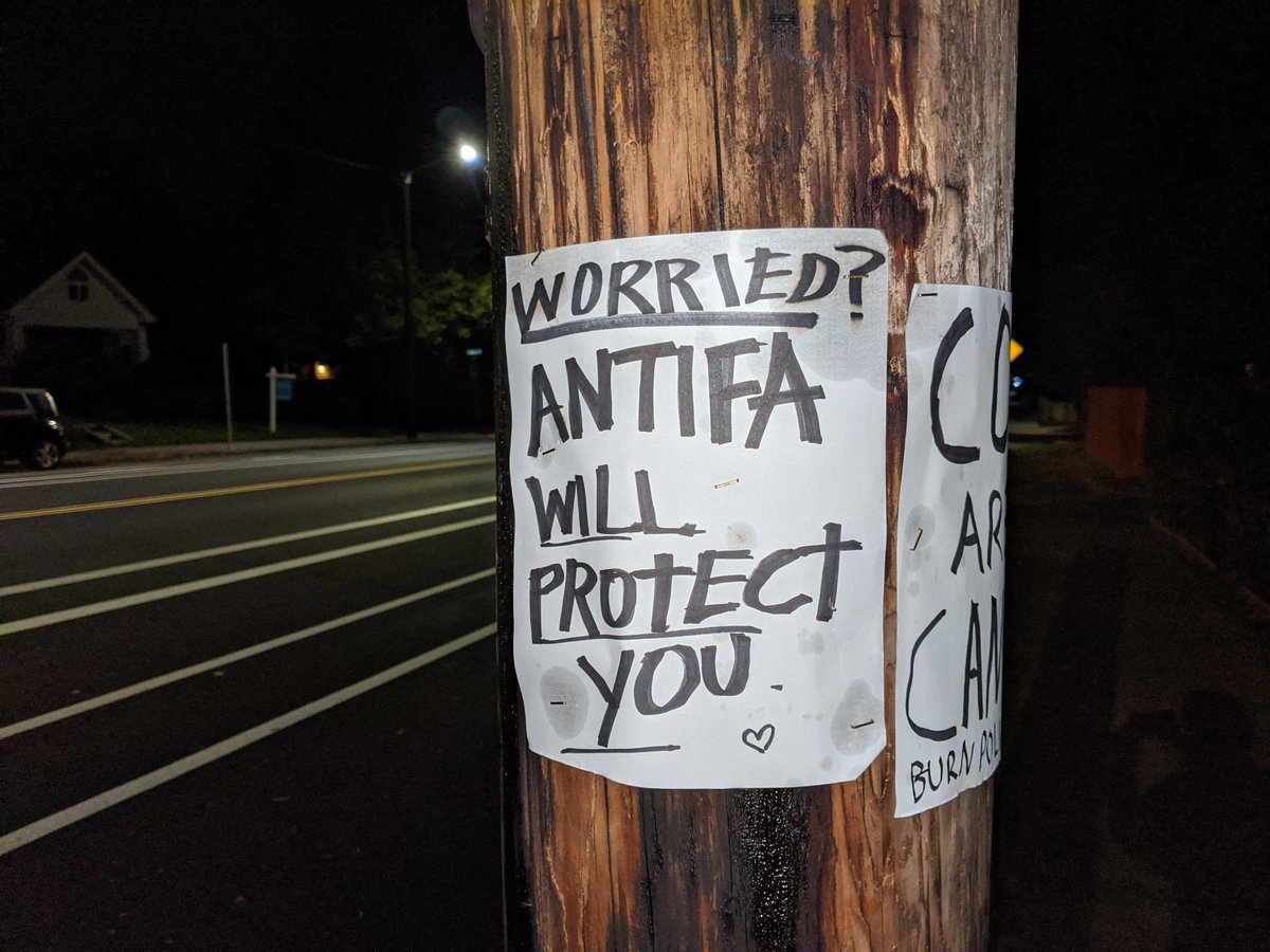 Overnight on 28–29 Sept.,  #antifa rioters gathered in north Portland & violently attacked cops. One officer was sent to hospital & 5 were sprayed w/chemical. One of the "medic" cars was driving erratically & had a gun inside. Those arrested carried knives.  https://www.portlandoregon.gov/police/news/read.cfm?id=261231