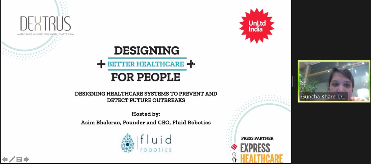 "The aim of conducting #DesigningBetterHealthcare series is to understand the role innovation &amp; technology can play to bring #healthcare reform." <a href="/gunchakhare/">Guncha Khare</a>, Culture Director, Dextrus
Co-Curator: <a href="/unltdindia/">UnLtd India</a> 
Press Partner: <a href="/ExpHealthcare/">Express Healthcare</a> 
<a href="/avpn_asia/">AVPN</a> <a href="/SankalpForum/">Sankalp Forum</a>