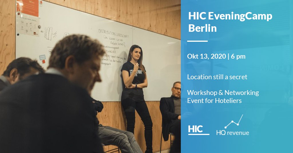 Calling all hoteliers. Info and registration for <a href="/Hospitality_IC/">Hospitality Industry Club</a> EveningCamp here: hubs.la/H0x3KD10 
Up to 50 hoteliers are invited to join in Berlin for an evening of workshops and networking in German. #WeLoveRM