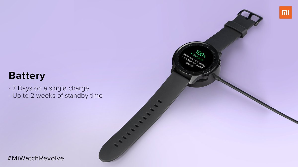 manukumarjain's tweet image. One of the biggest problems with #Smartwatches is poor battery life. 🔋 Many of the leading smart watches provide only have 2-3 days of battery life.

#MiWatchRevolve comes with a 1-2 weeks of battery life (based on usage pattern), on a single charge! 💪

I ❤️ #MiSmarterLiving