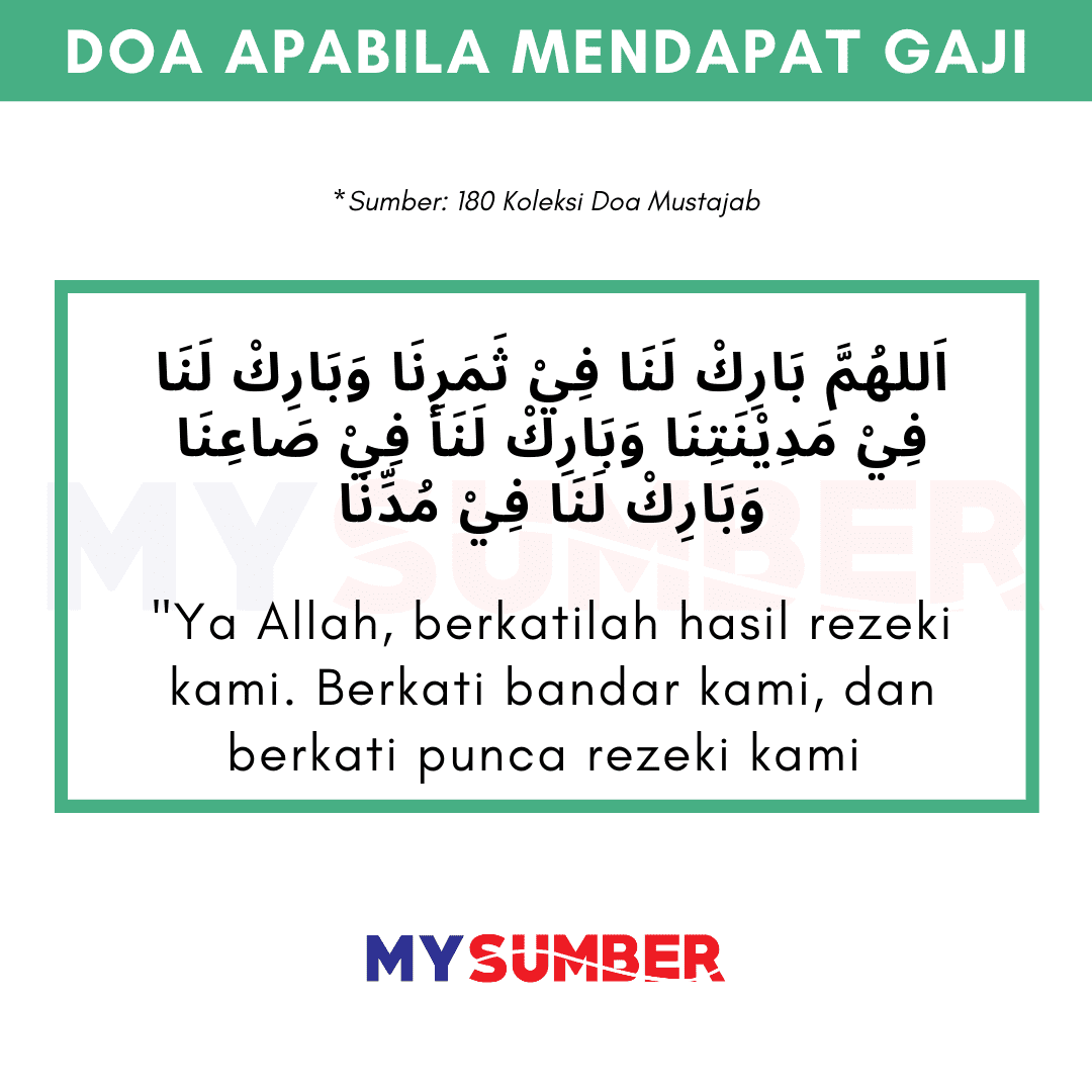 mysumber's tweet photo. @aaizatnizam Bila dapat gaji ni pun boleh doa agar rezeki kita diberkati Allah. Aamiin. https://t.co/Q9rhDZNVm8