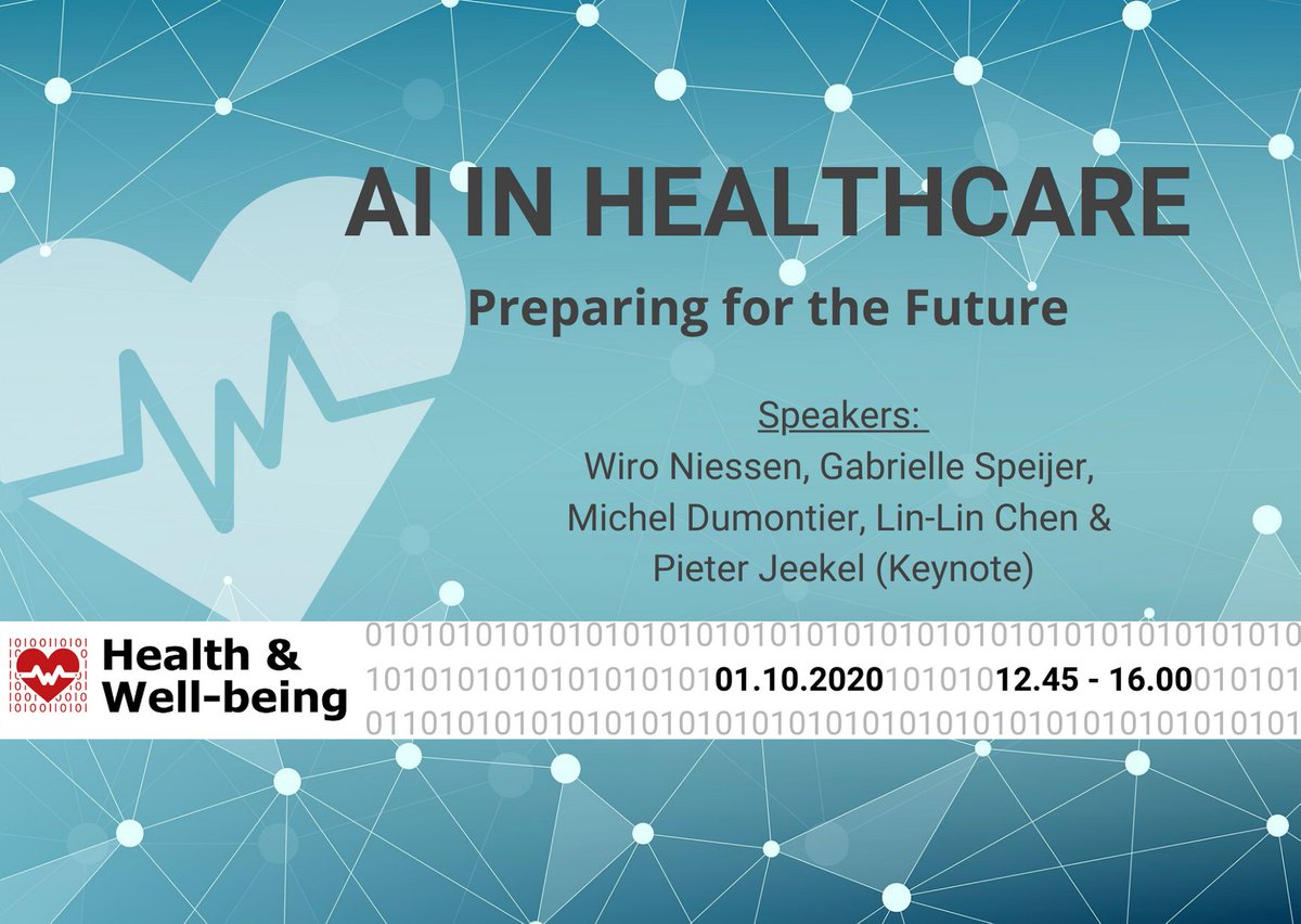 Our third speaker at the #AIinHealthcareConference is <a href="/micheldumontier/">Michel Dumontier</a>. He will talk about the role of the #FAIR guiding principles in a learning health system. Only two more days to go! Register now bit.ly/32ZN4Cs