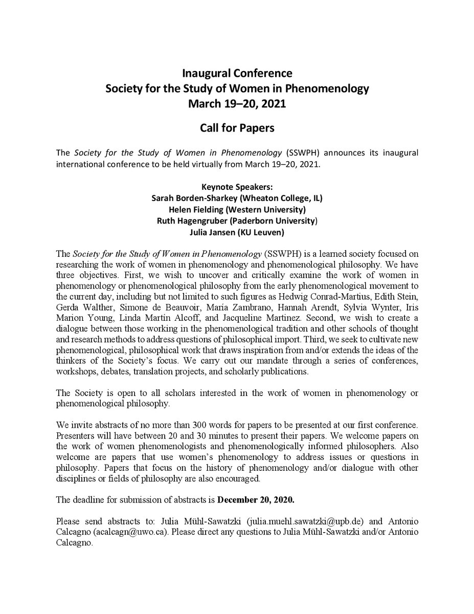 SSWPH_society's tweet photo. We are very pleased to announce our inaugural international conference which will be held virtually from March 19-20, 2021. 

We look forward to an inspiring conference and your contributions. https://t.co/uRfiDq9432