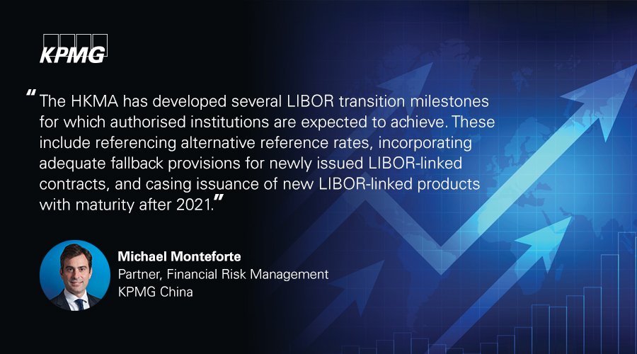 KPMGChina's tweet image. At a webinar today, KPMG’s Tom Jenkins, Michael Monteforte, Gemini Yang, and Connie Kang together with our guest speaker David Murray spoke to banking clients about the key impacts and challenges of LIBOR transition.

#libortransition