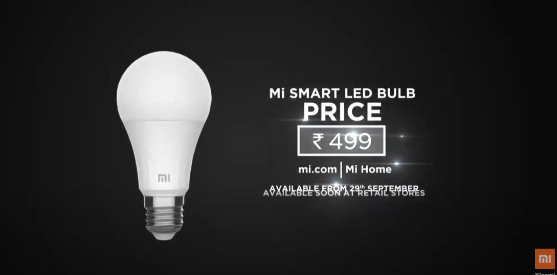 mi smart led bulb price
