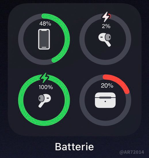AR7 a Twitter: "#iPhone #iOS14 #widgets I hope Apple will add the battery  percentage to the widget with multiple devices connected  https://t.co/TF4i060fwm" / Twitter