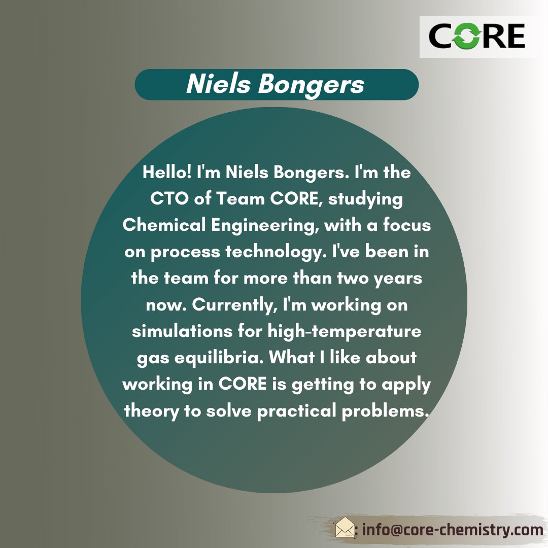 TeamCORE17's tweet photo. For this week we are introducing Niels, our Chief Technology Officer! @TUeindhoven @tueinnospace #circulareconomy #recycling #ewaste https://t.co/ySwJI6MRG2