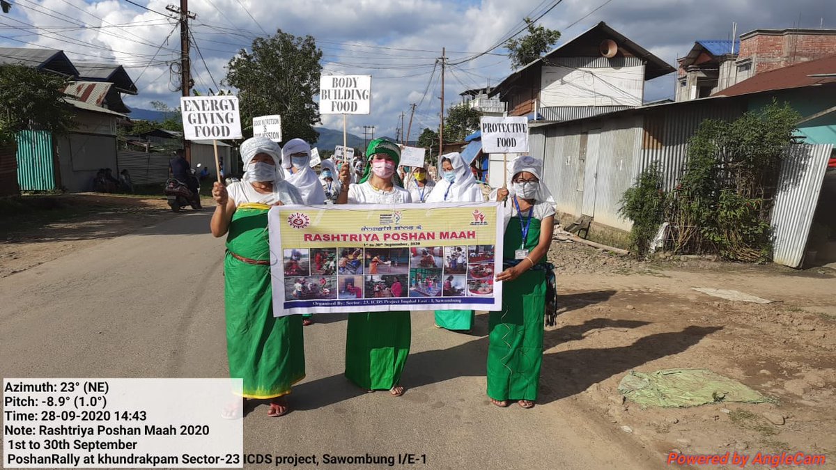 MoirangSenny's tweet photo. Poshan Walk holdin different playcards spreading messages relating to importance of Nutrition, Health, Sanitation&amp; Hygiene to the Citizens #PoshanMaah2020 @narendramodi @smritiirani @MinistryWCD @POSHAN_Official @NBirenSingh @NgangomU @BanteeKonthouj1 @ManipurPoshan @ImphalEast1 https://t.co/Ou4yeVdKnT