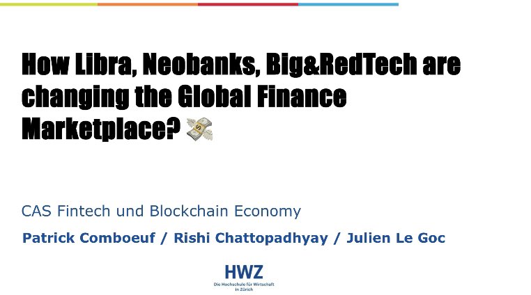 Looking forward to team up with the #Blockchain though leaders <a href="/comboeuf/">Patrick Comboeuf (he/him)</a> <a href="/JulienLegoc/">Julien LeGoc</a> to talk about creating measurable value in the #Global #finance #marketplace <a href="/fhhwz/">HWZ Fachhochschule</a> today