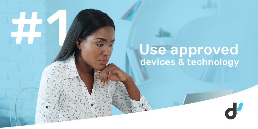 DromanSL's tweet photo. #TopTipsTuesday   #CyberSecurity #WorkingFromHome 

1. Only use the device and technology provided to you or approved by your organisation. 
If you have to use a personal device, ensure you keep your organisation’s data separate. https://t.co/5GY708BUEv