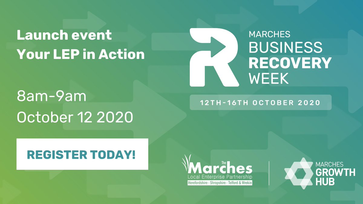 Join us on Oct 12 for a virtual event which will see the launch of the Marches Business Recovery Week and the publication of our Annual Report.

Register here:

bit.ly/3kIabqL

#MarchesBRW #Shropshire #Telford #Herefordshire

<a href="/ShropsChamber/">Shropshire Chamber</a> <a href="/shroplivebiz/">Shropshire Live Business</a> <a href="/shropsbiz/">Shropshire Business</a>