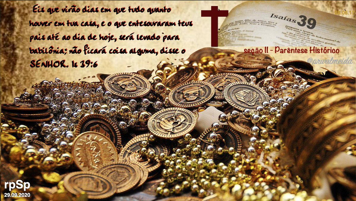 prwalmeida's tweet photo. #Is39 | #rpSp - Cristo confiou à igreja um sagrado encargo. Cada membro deve ser um conduto através do qual Deus possa comunicar ao mundo os tesouros de Sua graça, as insondáveis riquezas de Cristo. (AA, 600)
I Co 2:9, declara um tesouro superior. #PrimeiroDeus, meu tesouro! https://t.co/jxGdJnEI8T