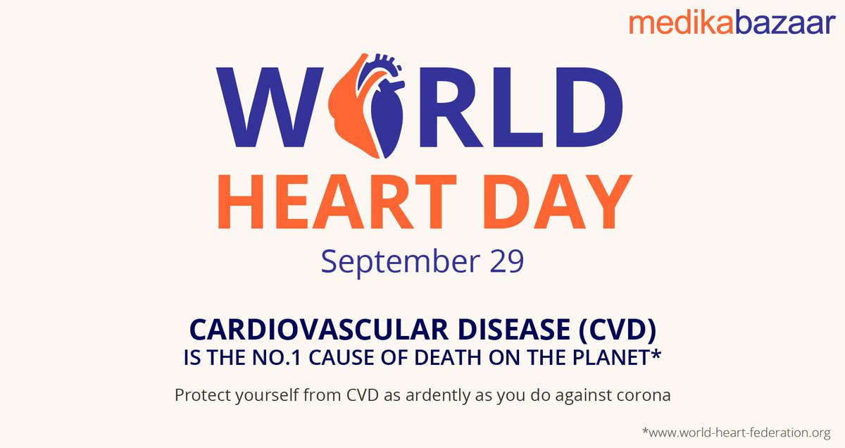 Medikabazaar's tweet photo. There are illnesses &amp; conditions other than corona which demand our immediate attention. Pay close attention to any telling signs of #heart disorders in people around you, especially the elderly, &amp; never delay in consulting a doctor regarding the matter.

#WorldHeartDay https://t.co/iXXKu9naOs