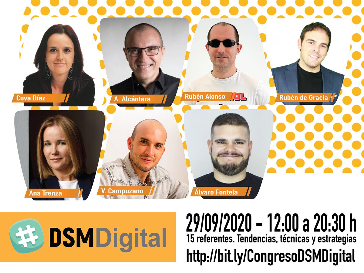 aatrenza's tweet photo. Congreso online gratuito de Marketing Digital:
🗓Hoy día 29
⏰De 12:00 a 20:30h (hora España)
📣16 ponencias de expertos en marketing digital
🎓8 horas de formación gratuita
🎁Sorteos y Premios

Reserva tu plaza en
https://t.co/P9LRmZUIGL

#DSMDigital
Vía @escuelamktweb https://t.co/DO20ysZGG0