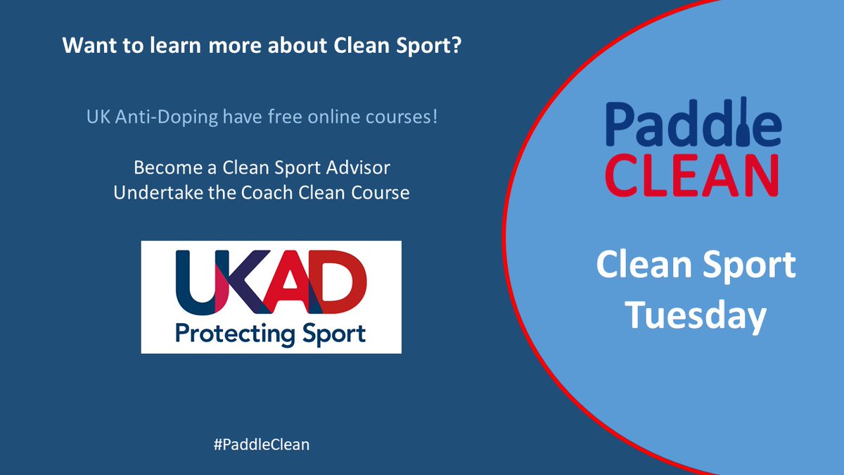 paddle_uk's tweet photo. ๐ขDid you know? ๐ข
To learn more about #cleansport @ukantidoping have free online courses!
Take the course at https://t.co/WjaZfMpsvF
#PaddleClean #CleanSportTuesday https://t.co/trayEcfM5y