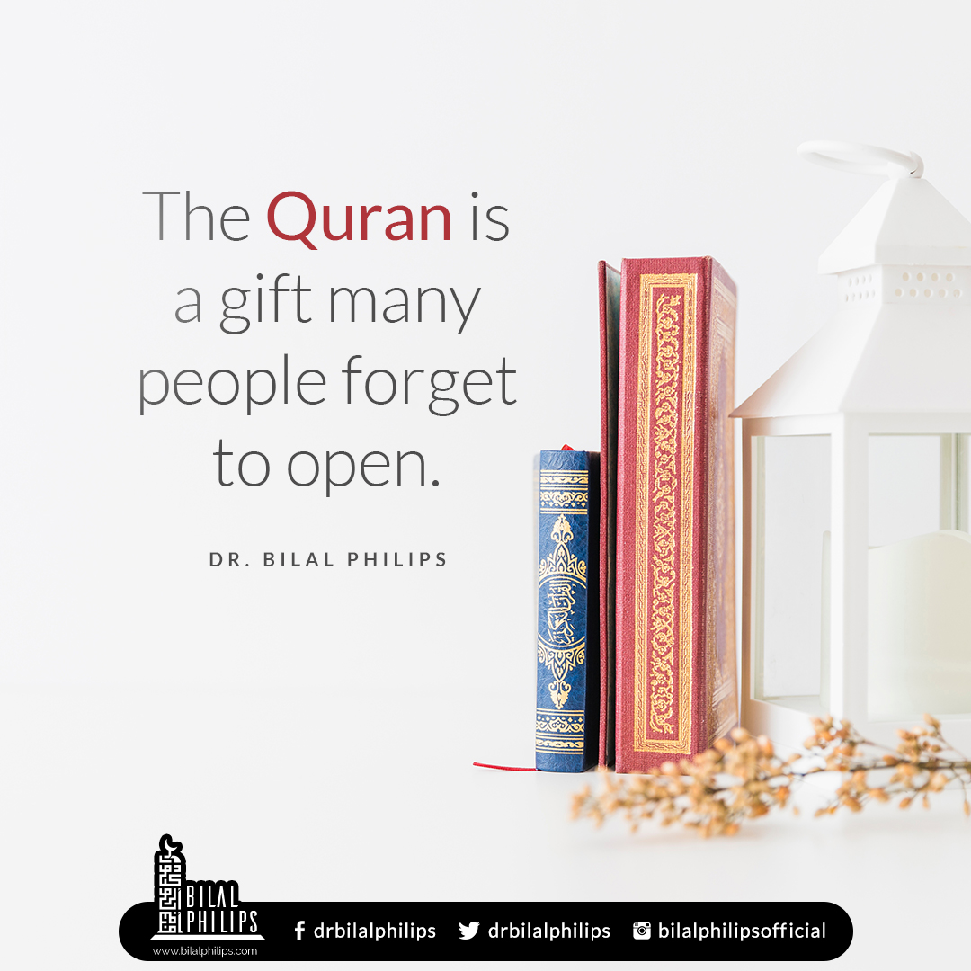DrBilalPhilips's tweet photo. Even if it’s one verse a day, don’t neglect the reading of Allah’s message.  Start today. https://t.co/LbBHsztWul