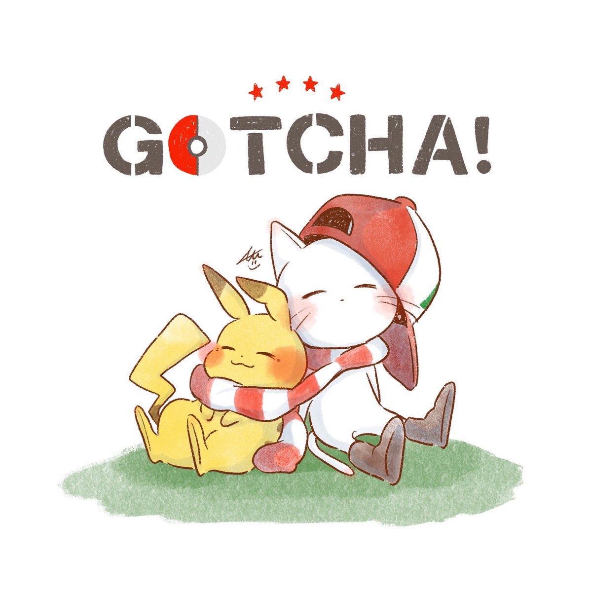 ピカチュウ 「がっちゃ! #GOTCHA #ポケモン #BUMPOFCHICKEN 」|朝と海のイラスト