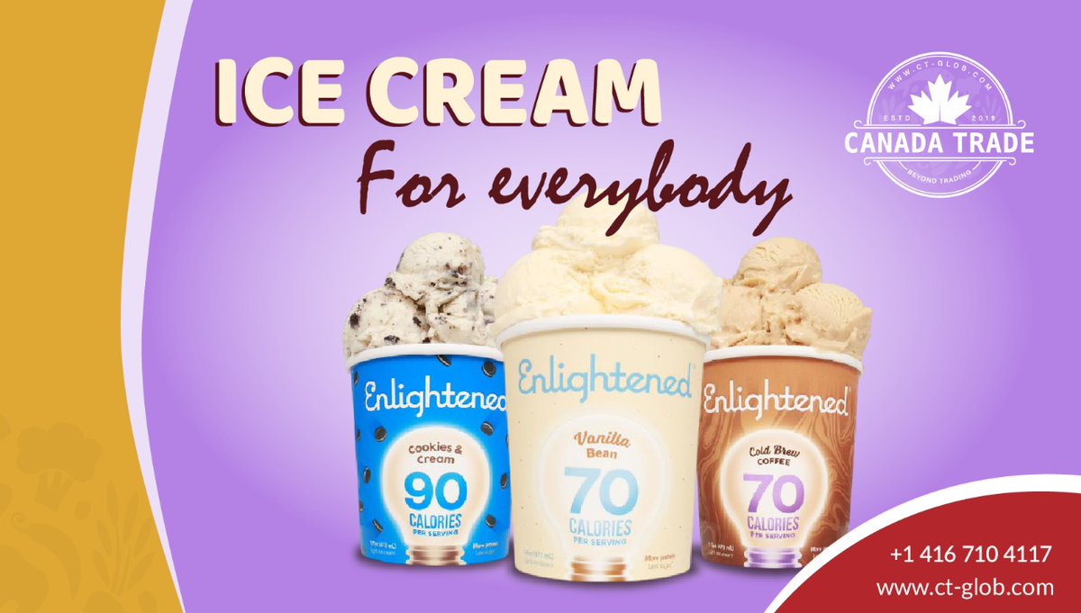 CanadaTrade1's tweet photo. The HIGH protein, LOW sugar and KETO-FRIENDLY ice cream🍦 for everybody!

 Reach to us!
 📩info@ct-glob.com 

#canadatrade #beyondtrading #enlightened #novelty #foodindustry #distributorswanted #worldwide #topbrands #icecream #ketoicecream #highprotein #healthy #gcc #uae https://t.co/3YIyGymQb3