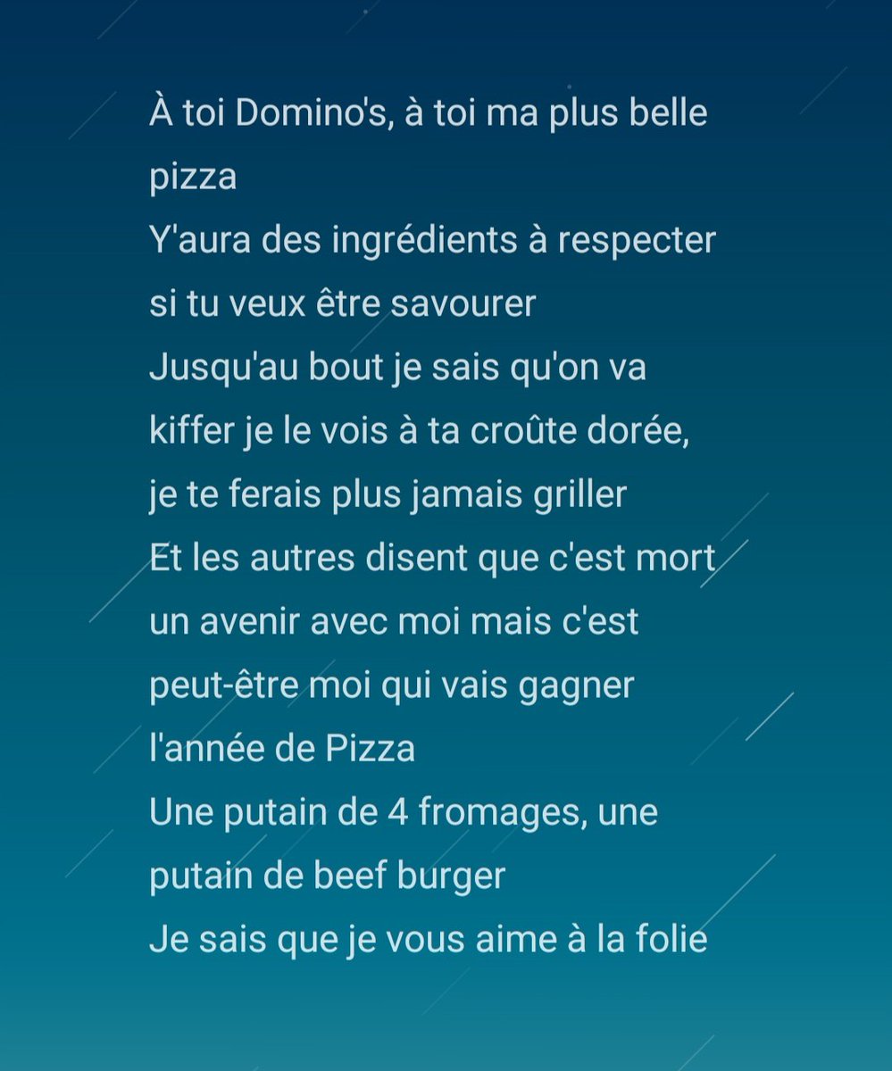 laivlou's tweet photo. @dominos_pizzafr Lettre à une pizza🍕
#DominosLoyalty #Nihno #Lettre #Pizza https://t.co/g6XQVdZ9ue
