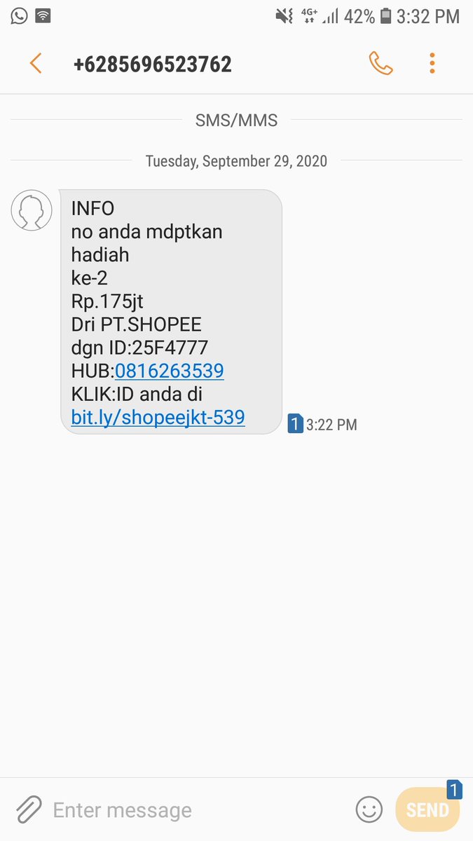sukasukadee's tweet photo. Bagaimana caranya menghilangkan SMS spam begini ya? @aduanBRTI https://t.co/vV3BRCgXbd