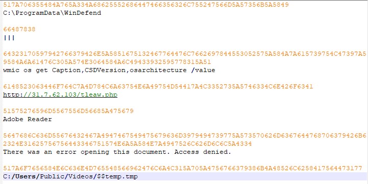 Vishnyak0v's tweet photo. August #Zebrocy #Nim loader
Related to https://t.co/Mkpz0cvM5v
CC:
@BearPatrolIntel
98e304e28a51acd92a363346c2b02b2f
hxxp://31.7.62.103/tleaw.php
0b148a2763d4f958d7d78d9c67e5cb2f
#APT #APT28 #Sofacy #FancyBear #Sednit https://t.co/lWbFmAgJwG