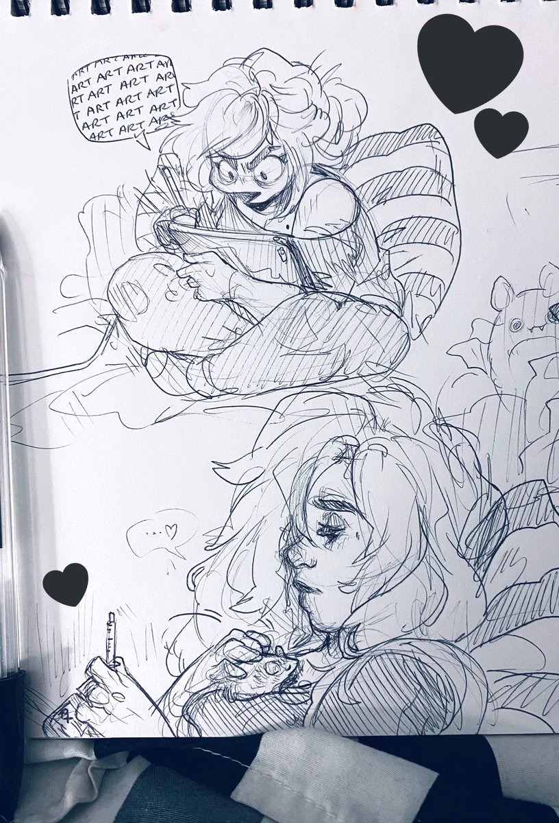 I've had two modes every day for the last week and a half, `scrunched-up art gremlin' and `mom' - with no inbetween 