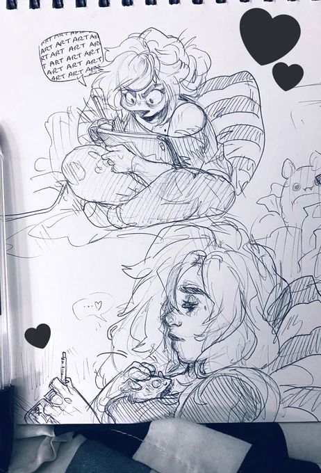I've had two modes every day for the last week and a half, `scrunched-up art gremlin' and `mom' - with no inbetween 