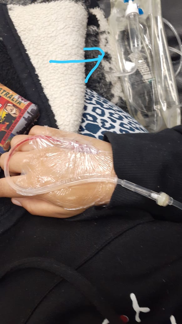 tcupprogram's tweet image. ... patient at Livingstone hospital with an empty drip. Nursing staff walks by, ignoring her pleas to change the painful drip. Apparently the wards are full to capacity and many other patients are being ignored: is anybody going to pay attention???