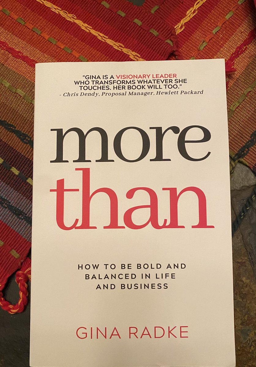 Bought “More Than” by Author <a href="/ginaradke/">Gina Radke</a> who is truly a wise woman. She is a personal friend too! CEO of GSI or Galley Support Innovations which is the leading designer and manufacturer of interior hardware. Go to amazon.com to purchase! #womensupportingwomen