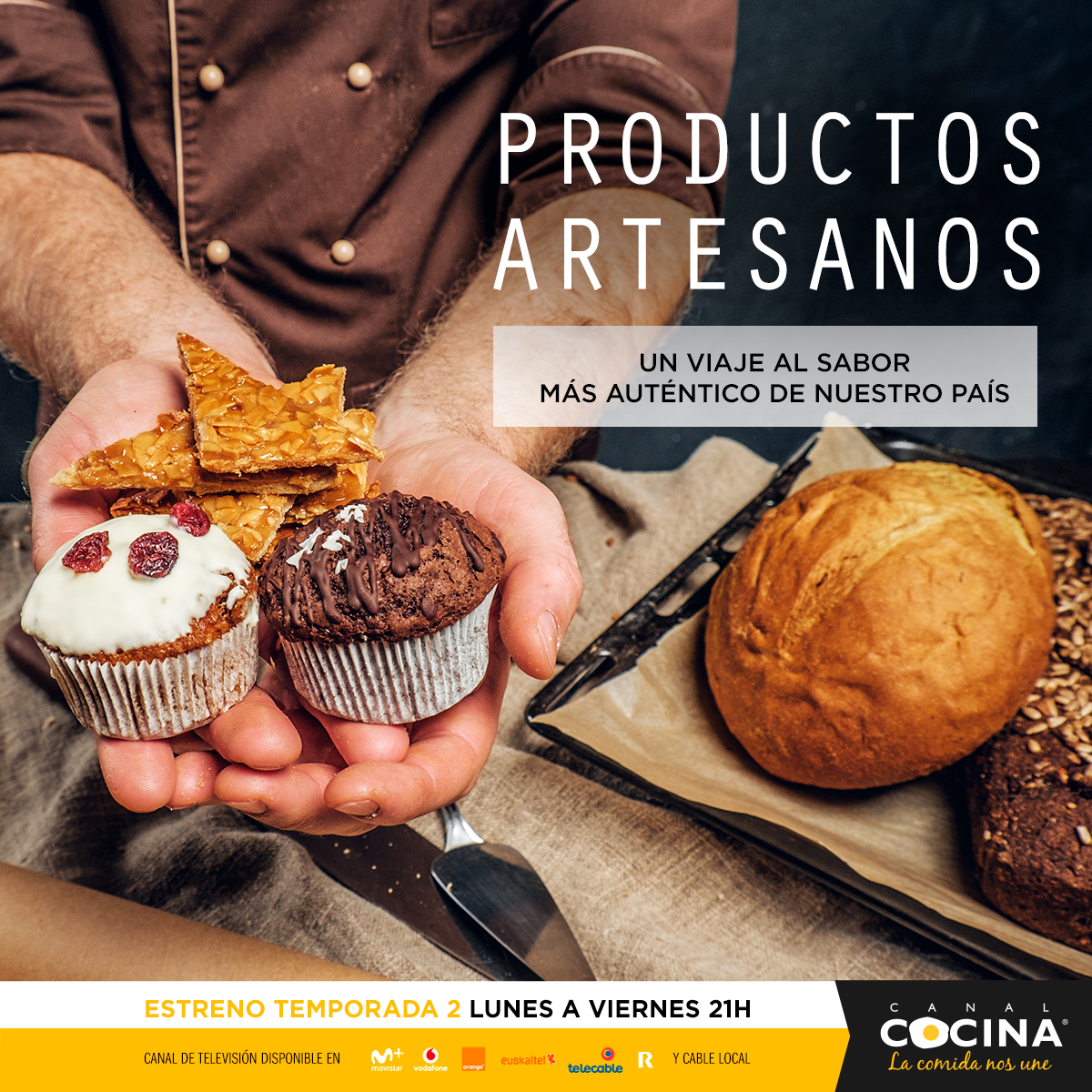 CanalCocina's tweet photo. En la nueva temporada de PRODUCTOS ARTESANOS nuestras cámaras son testigo de cómo pequeños productores elaboran chocolate, mermeladas, pasteles de carne, conservas vegetales y de pescado… 
Disfruta del sabor más auténtico de nuestro país en CANAL COCINA.
https://t.co/VhyCRytvZO https://t.co/nZC9EeQKtN