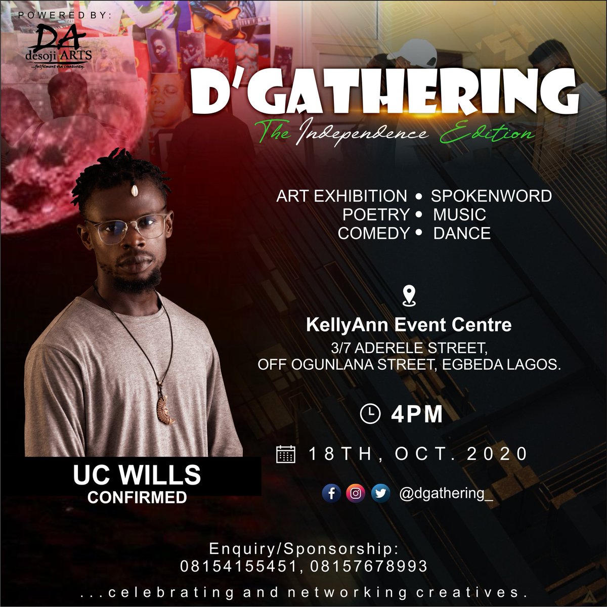 dgathering_'s tweet image. When young people of passion and creativity gather,  there's so much to look out for..... 💃💃💃💃
. 
. 
Make up your mind to join us at #D'Gathering 😄
.
.
.
#DGATHERING 
#DGATHERING2020
#celebratingcreatives 
#networkingcreatives