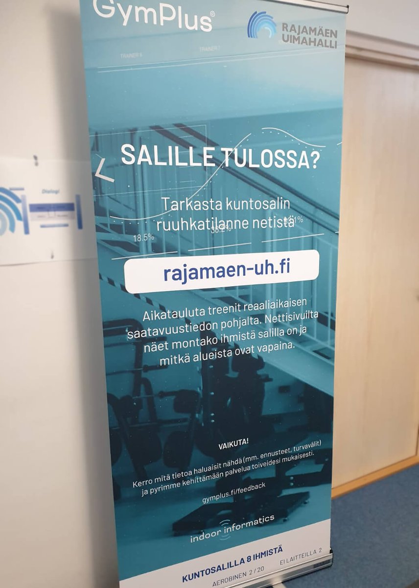 indoorian's tweet photo. Excellent news!  

Happy to announce Rajamäen uimahalli has trusted GymPlus Availability information to make the gym more safer to their customers.

Learn more from our website: https://t.co/NGZwjM0gw0

#fitnessclub #gym #safetyfirst #covid19 #realtime #availability #gymplus https://t.co/D4XqjKKEya