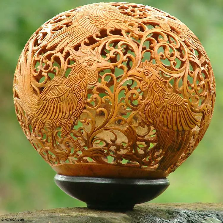 India in Cameroon on Twitter: "Brass broidered coconut shell craft of  Kerala is the craft of making beautifully carved and brass broidered  products like cups, flower vases, snuff boxes, nut bowls and