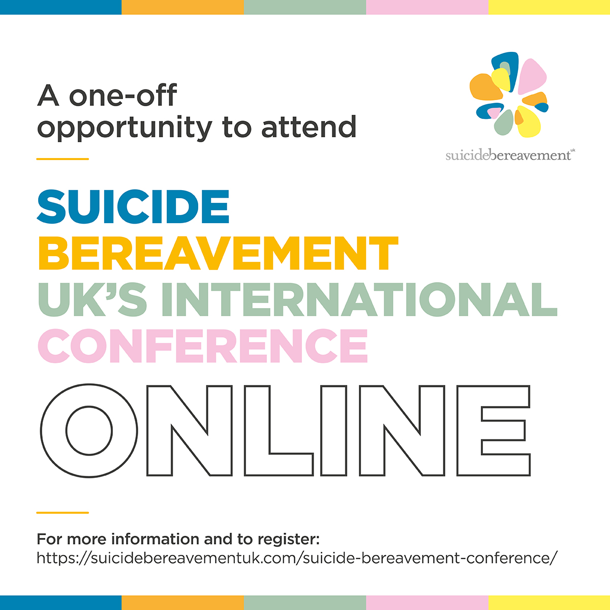 ONE OFF OPPORTUNITY!  Suicide Bereavement UK are hosting their international conference online due to COVID.  An opportunity for peers/experts in other countries across the world to engage in this important annual event.  Please RT.
suicidebereavementuk.com/wp-content/upl…