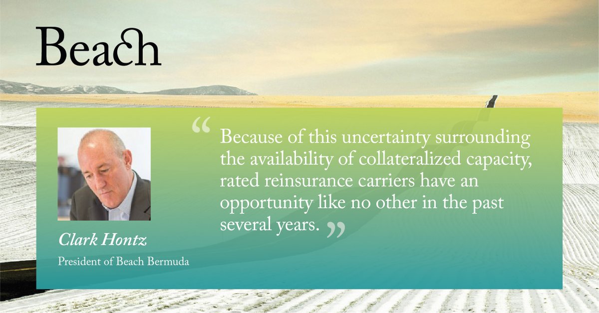 AcrisureRe's tweet photo. In a recent video interview with @_theinsurer, we hear from our president of Beach #Bermuda, Clark Hontz, as he discusses the opportunities rated reinsurers are facing as clients turn away from the #collateralised market. https://t.co/bt9eRwAEY7 https://t.co/Ck8I9zxiJx