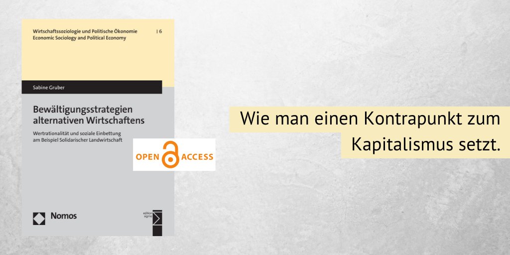 Wie setzt man einen Kontrapunkt zum #Kaptitalismus? Mit der #SoLaWi? Mit dieser hat sich Sabine Gruber in Ihrer Dissertation intensiv auseinandergesetzt. Die spannenden Ergebnisse können Sie ab sofort #openaccess in unserer #eLibrary lesen 👉bit.ly/3i7pEio 
#spreadsolawi