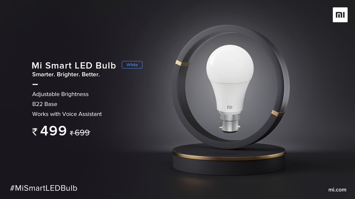 adsverth's tweet photo. #MiSmartLEDBulbWhite
#SmarterLiving2020 https://t.co/6mWsdR6jIp