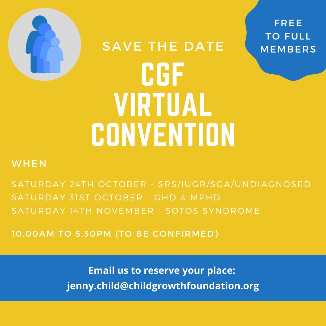 ChildGrowthUK's tweet photo. Less than a month until our Virtual Convention!

It is free to full members this year, so please make sure your membership is up to date. To become a full member visit https://t.co/lpK0883W0O

#CGF2020 #CGFVirtualConvention https://t.co/A3jMBWWZXV