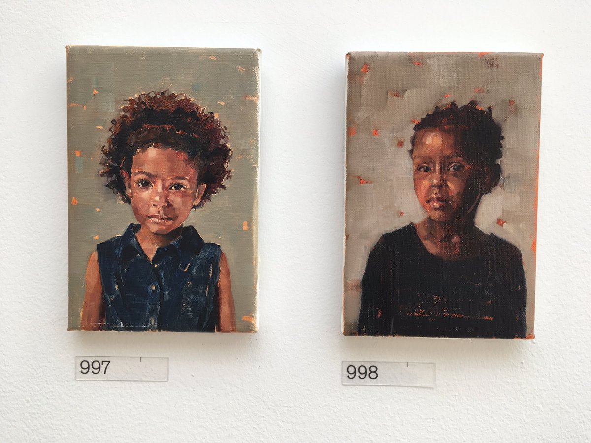 My two little portraits at the Royal Academy Summer/Winter exhibition. #rasummer #royalacademysummerexhibition #childportraits #portraits #london #artlondon #childportrait #portrait #portraiture #oilportrait