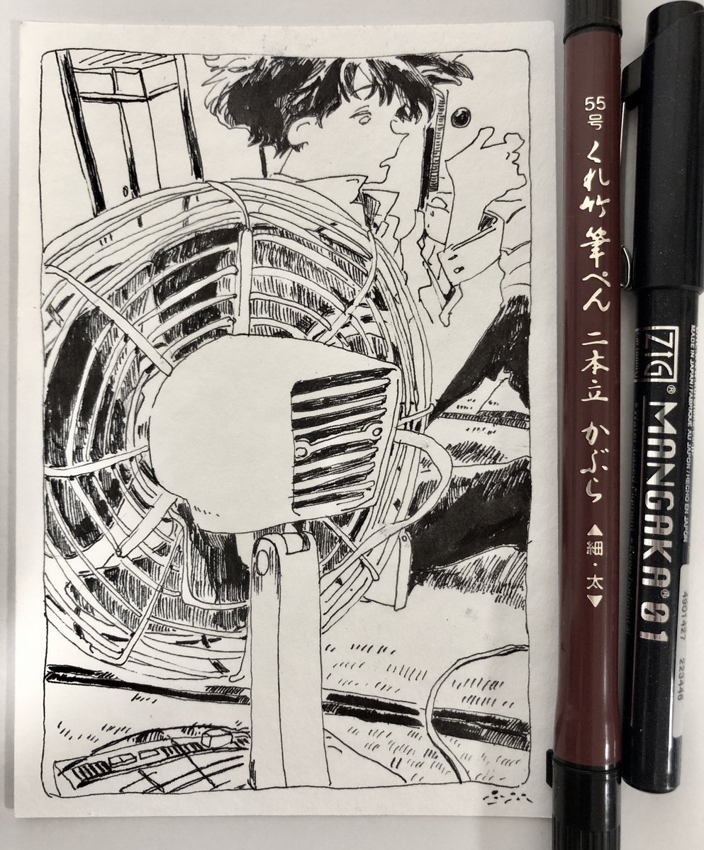 呉竹様(@kuretakejapan)のINKTOBER SPECIAL BRUSH PEN SETを使って絵を描かせていただきました✍️
かなり細い〜細いぐらいの線を自由に描けるくれ竹筆ペンの細筆が特に気に入りました?

商品の詳細はこちらです↓
https://t.co/dG68eoVyez

#kuretake_inktober  #Inktober #kuretake #inktober2020 