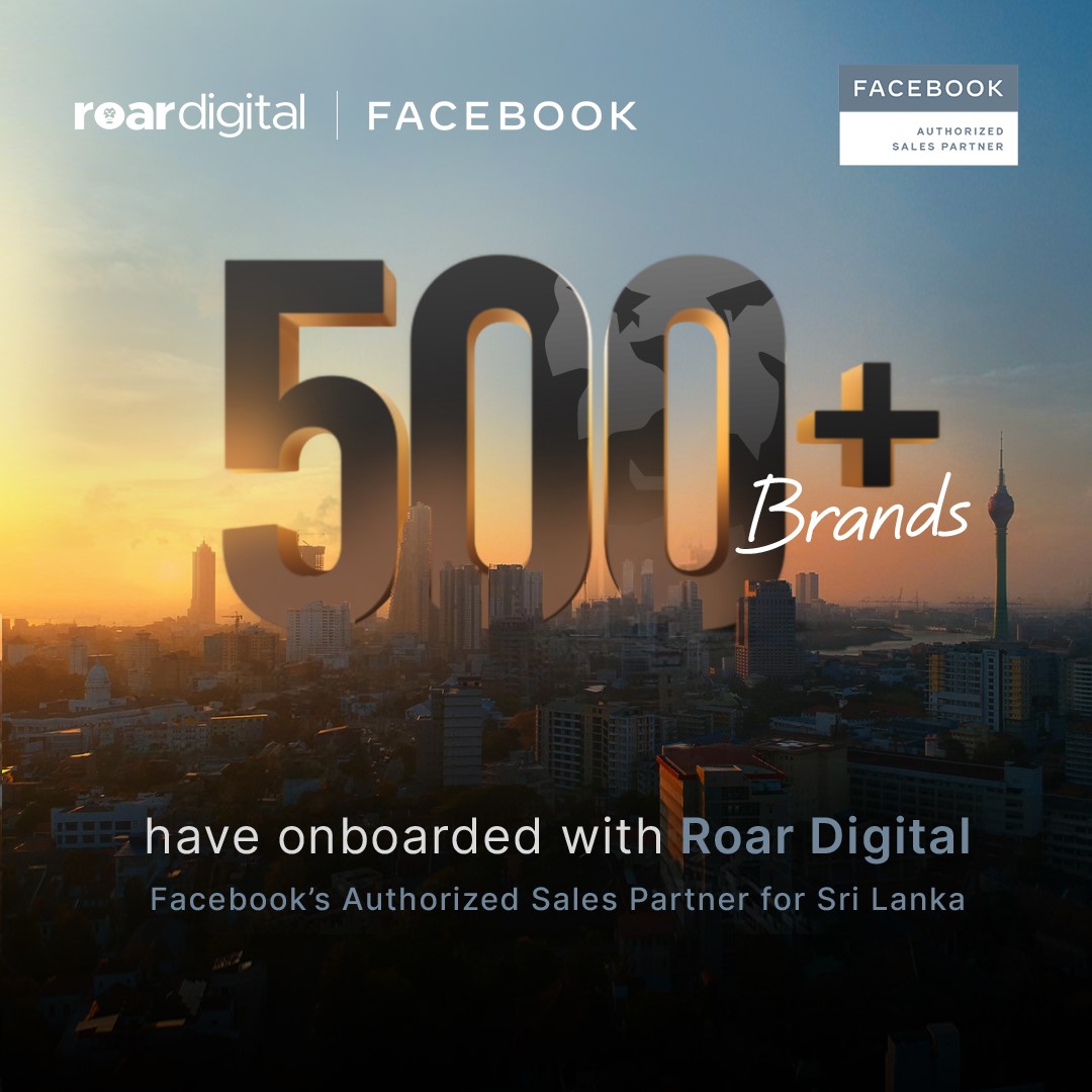 RoarIsGlobal's tweet photo. 500+ brands have signed up with Roar Digital, Facebook’s Authorized Sales Partner for Sri Lanka. Get in touch with us today and let us help you reach your goals with a more personalized touch.
#FacebookASP #FacebookAdvertising #RoarDigital https://t.co/Q4RIEB81ZC
